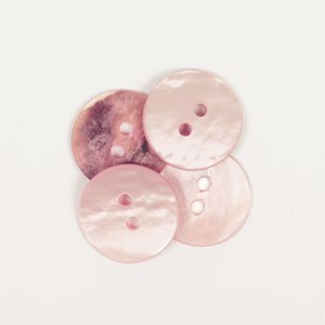 Perleťový gombík pudrový 15 mm 618