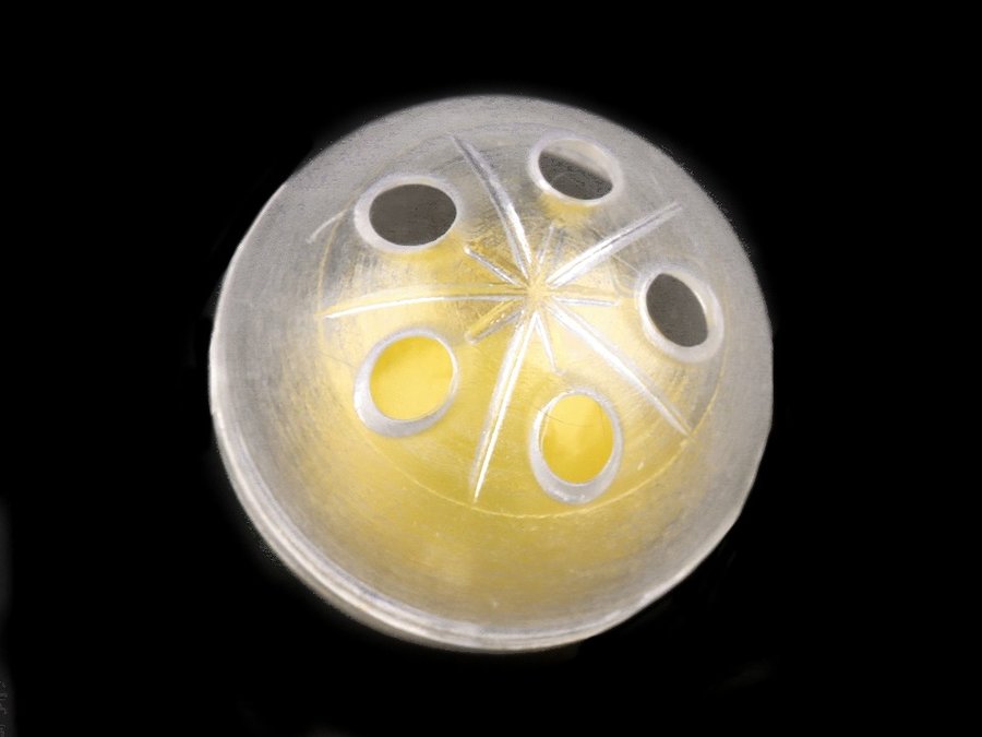 Hrkálka guľka transparent Ø26 mm