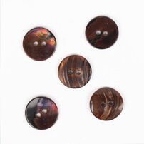 Perleťový gombík 18 mm 818 - hnedý